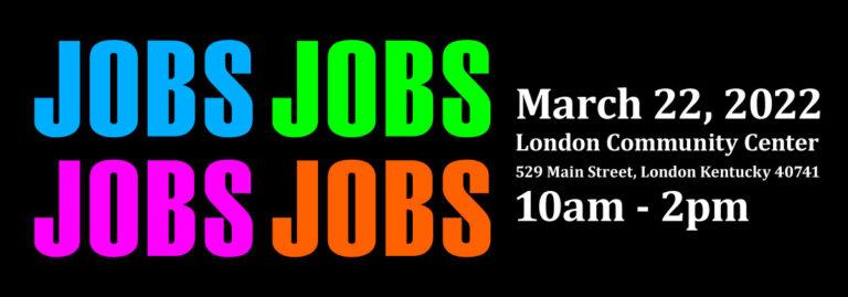 photo illustration with the word "jobs"