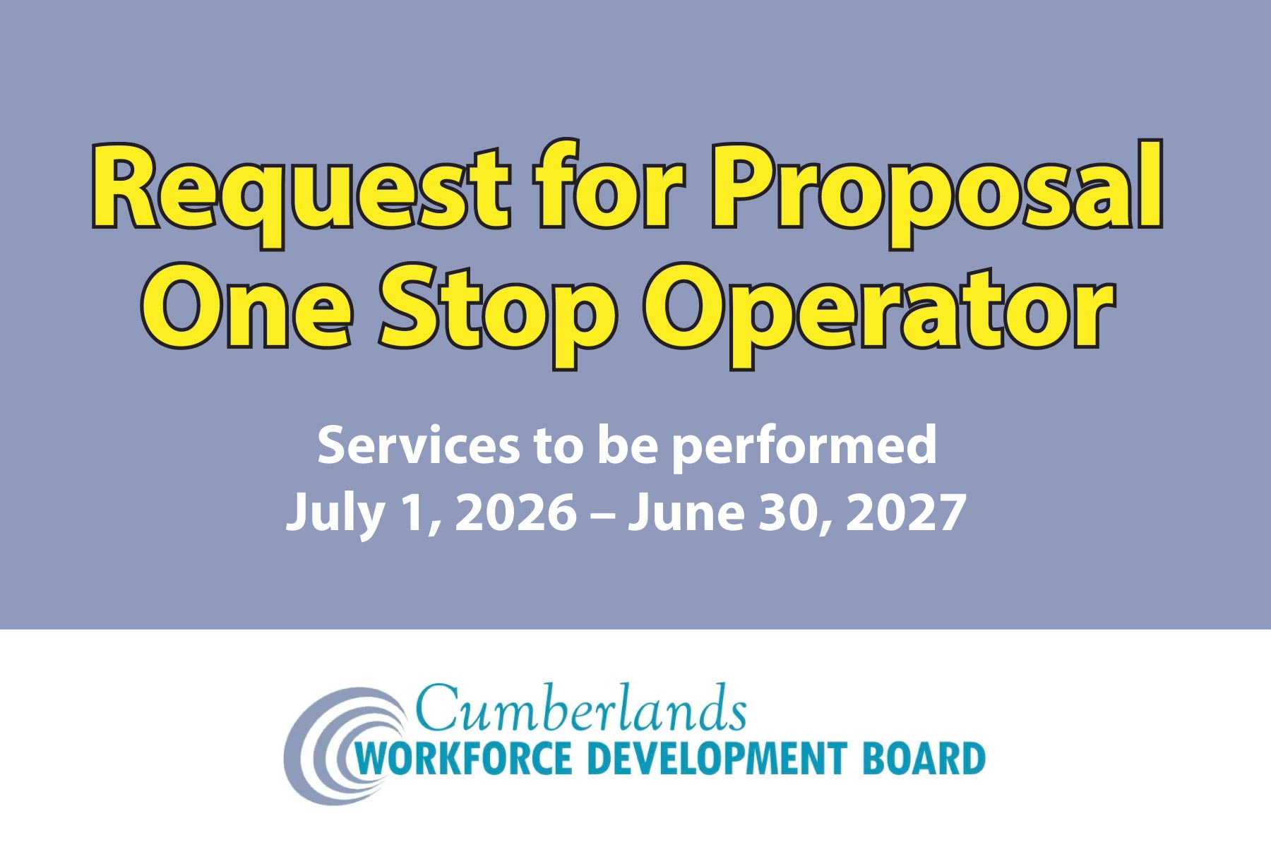 Request for Proposal One Stop Operator